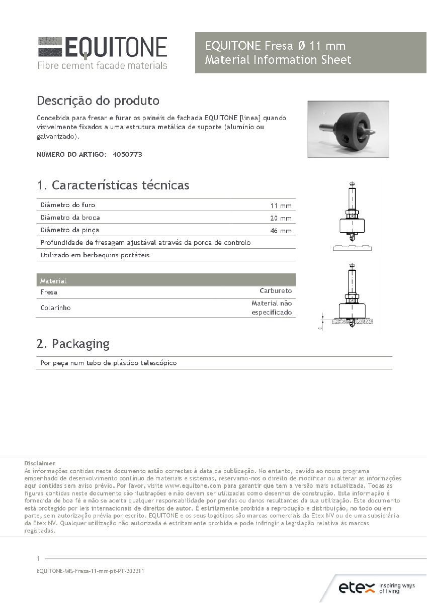 Fresa 11 mm