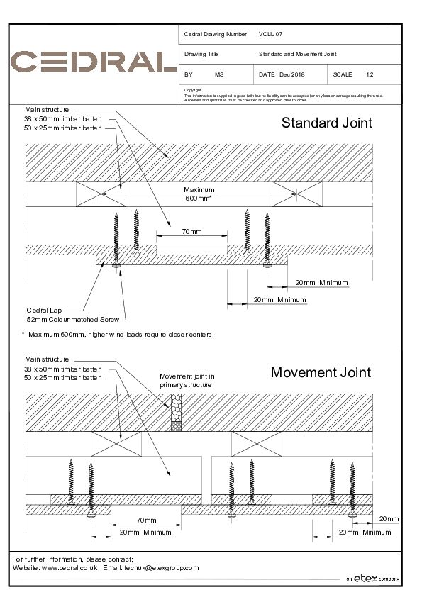 Cedral Lap Vertical Undulated Standard And Movement Joint