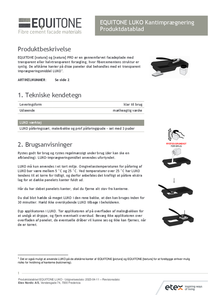 Produktdatablad LUKO