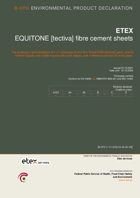 Environmental Product Declaration EQUITONE [tectiva] 