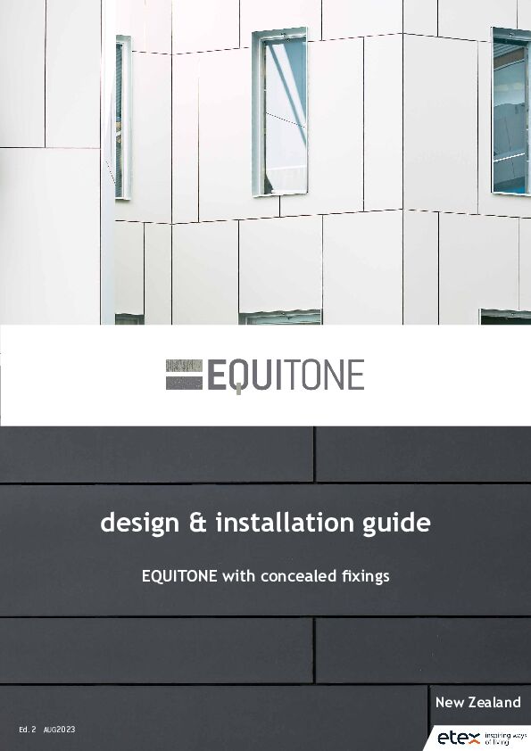 EQUITONE D & I guide concealed fixing system