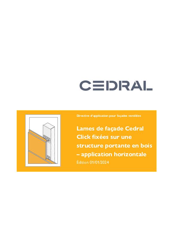 Cedral Click (sur bois) - horizontale