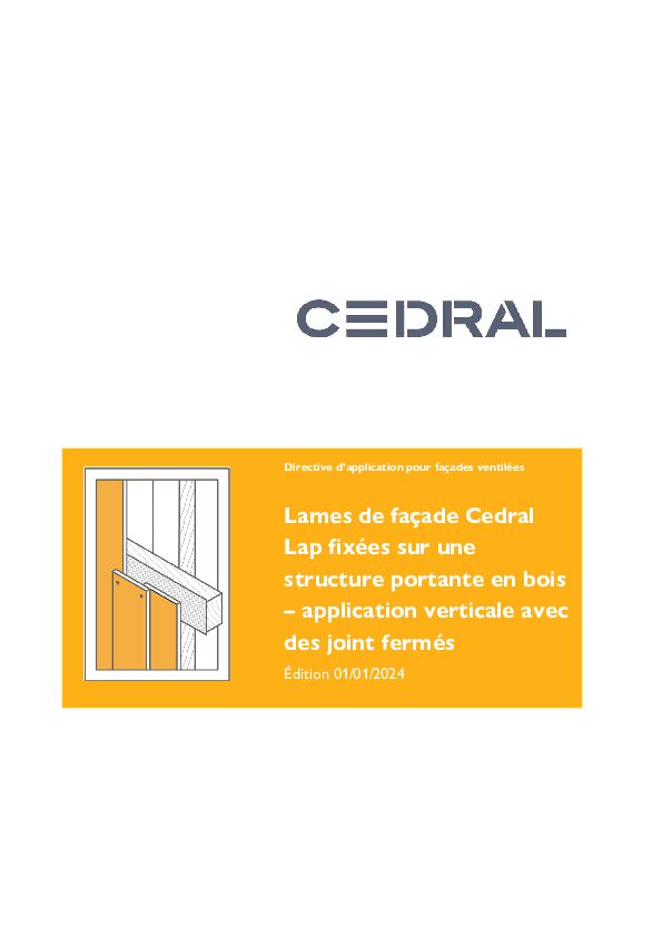 Cedral Lap (sur bois) - verticale