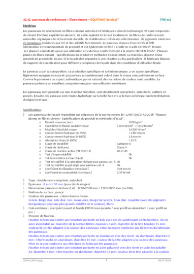  EQUITONE [tectiva] Cahier des charges