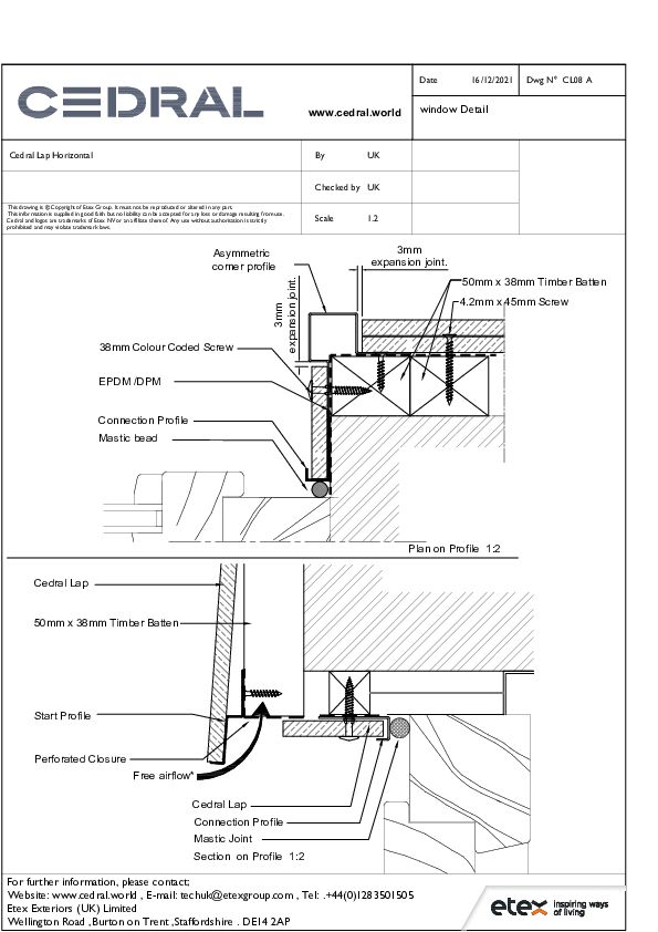 Cedral Lap Window Detail - Horizontal