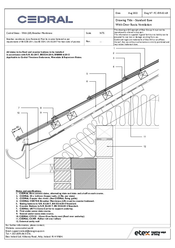 Cedral Slates - With (LR) Breather Membrane