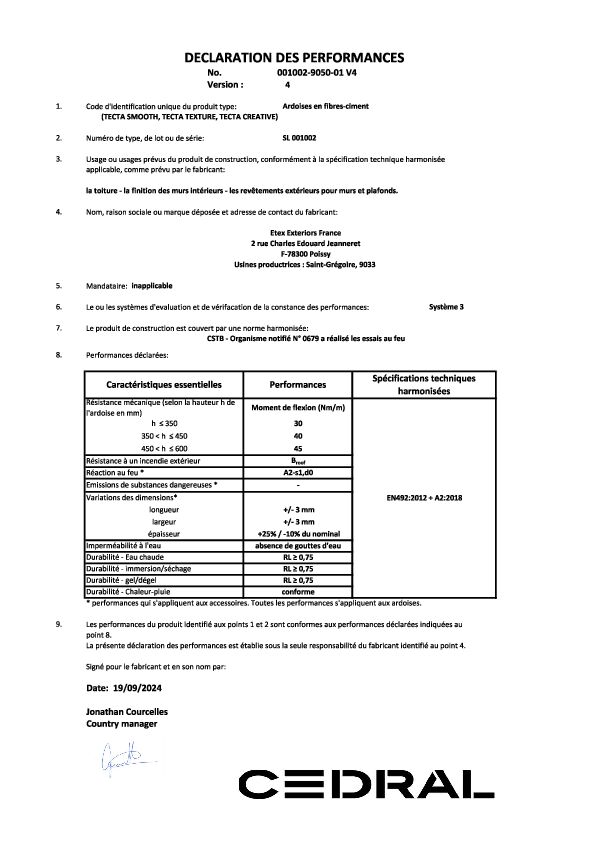 DOP ARDOISES TECTA FR 2024