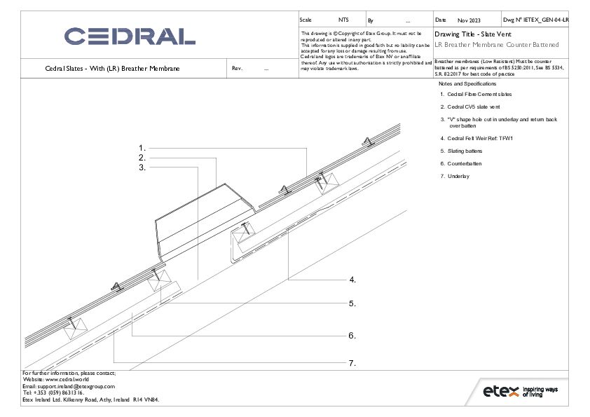 Cedral Slates - With (LR) Breather Membrane