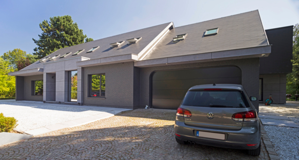 Twin roof house - maison unifamiliale à Wemmel en ardoises
