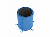Slika modre požarne objemke PROMASTOP®-FC15 za plastične cevi.