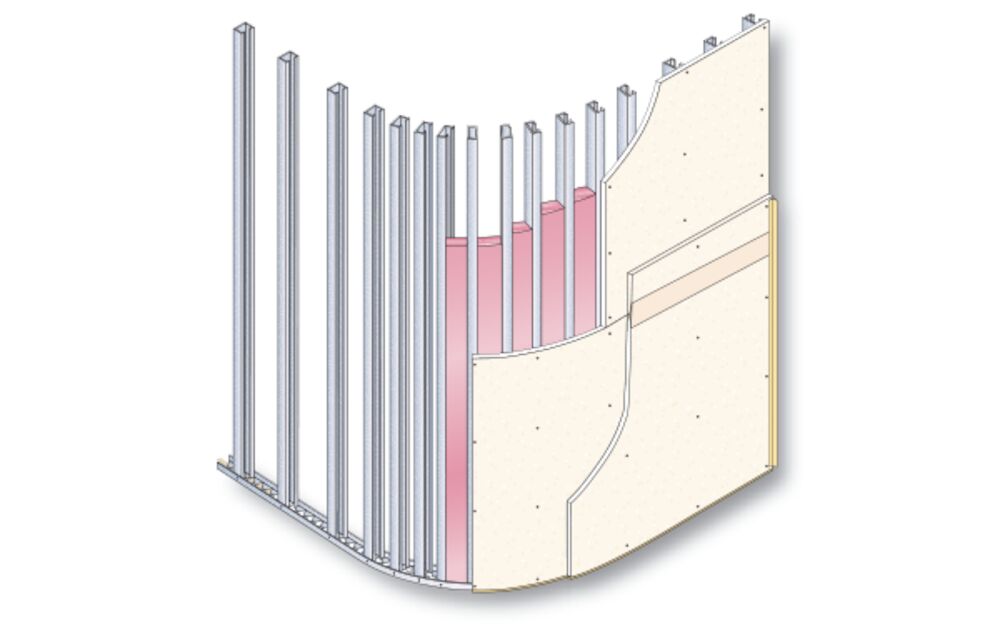 Parede Drywall Curva