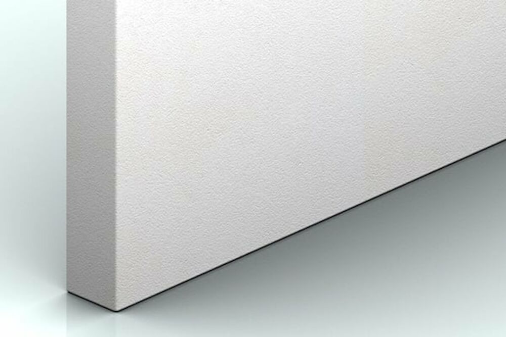 Uvećani prikaz ruba PROMATECT®-100 kalcij-silikatne protupožarna građevna ploče.