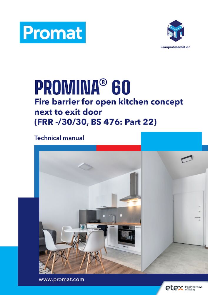 PROMINA®-60 Fire Barrier For Open Kitchen Concept Next To Exit Door