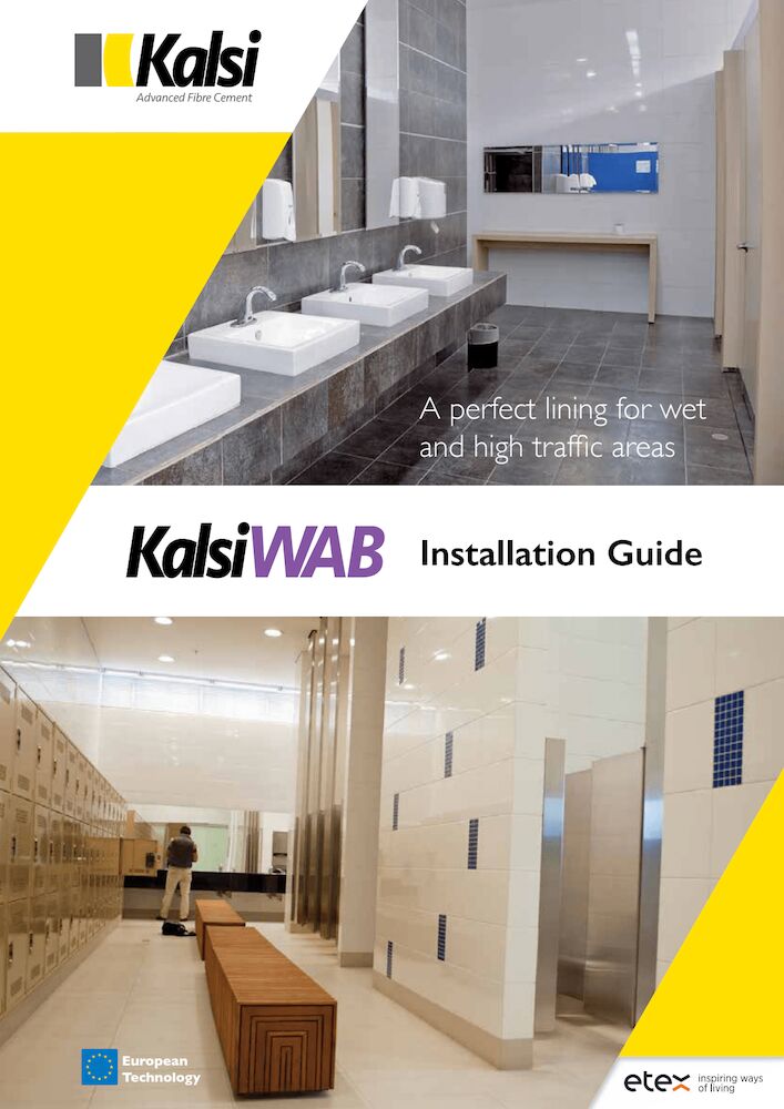 KalsiWAB Wet Area & Wall Board installation Guide