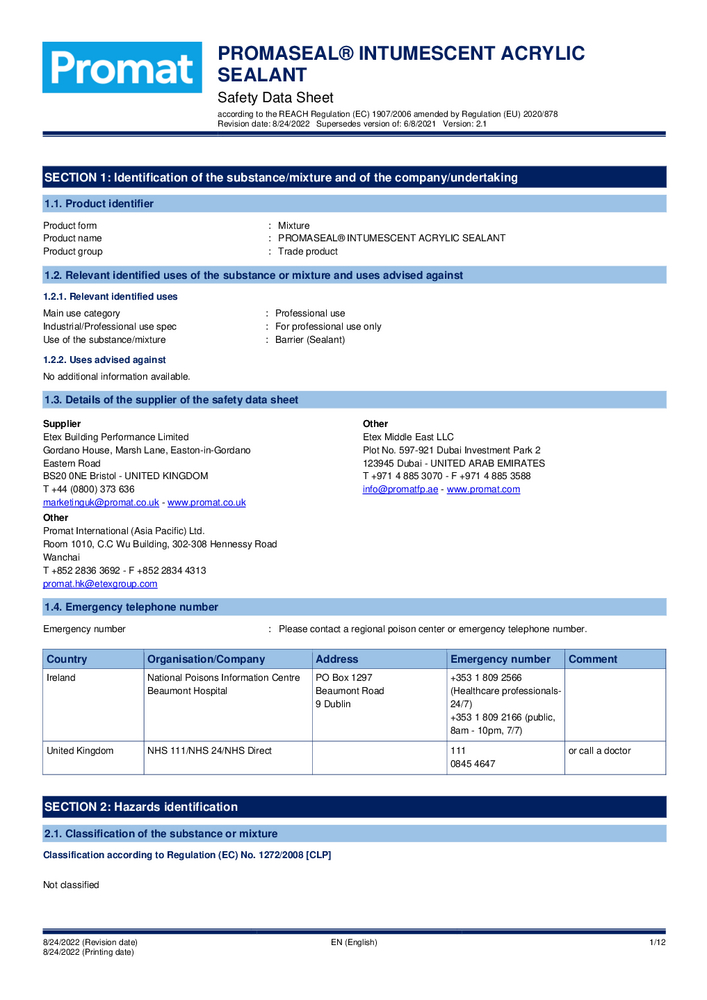 Documentation Promat Hong Kong