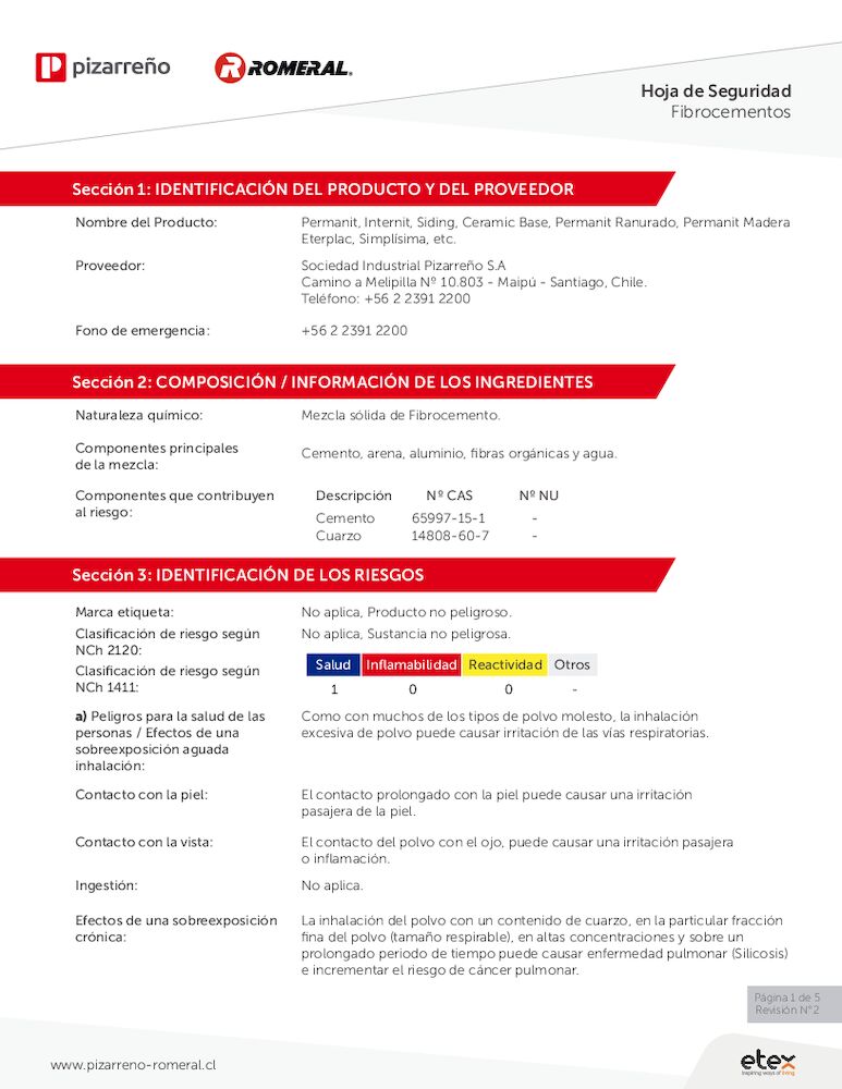 HDS Fibrocemento Permanit