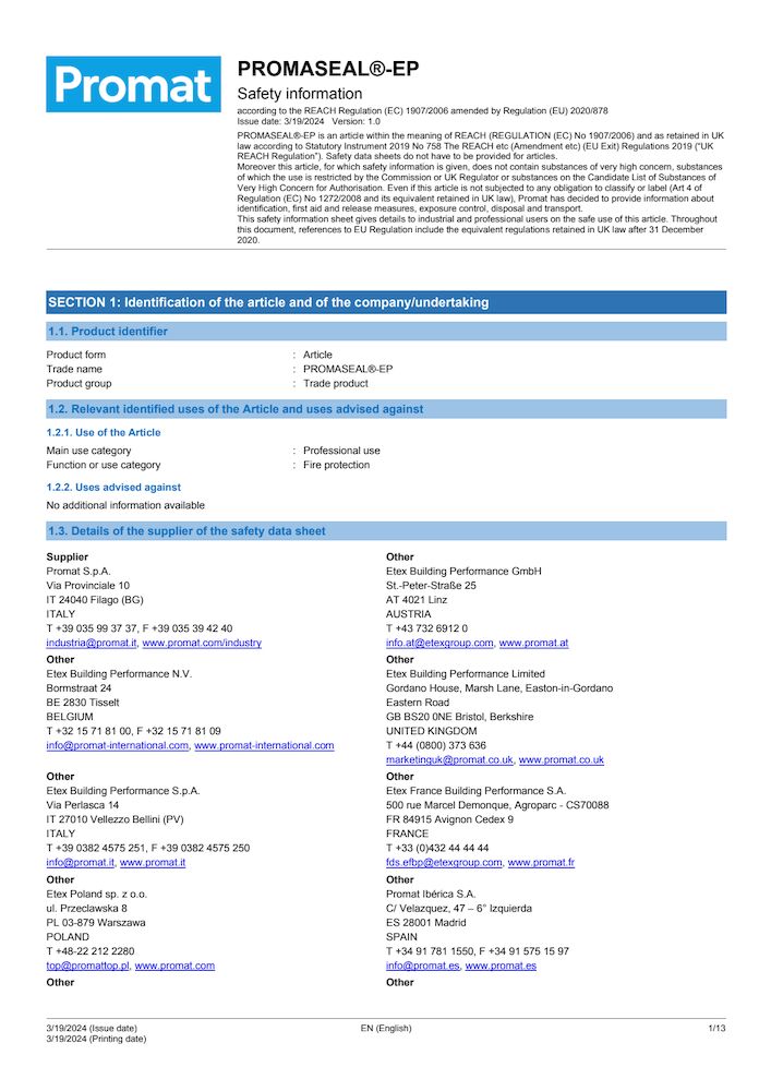 PROMASEAL®-EP En v1.0