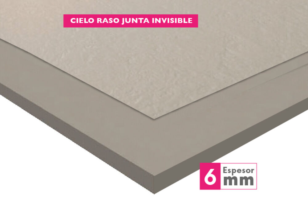 Superboard Cielo Raso Junta Invisible 6 mm