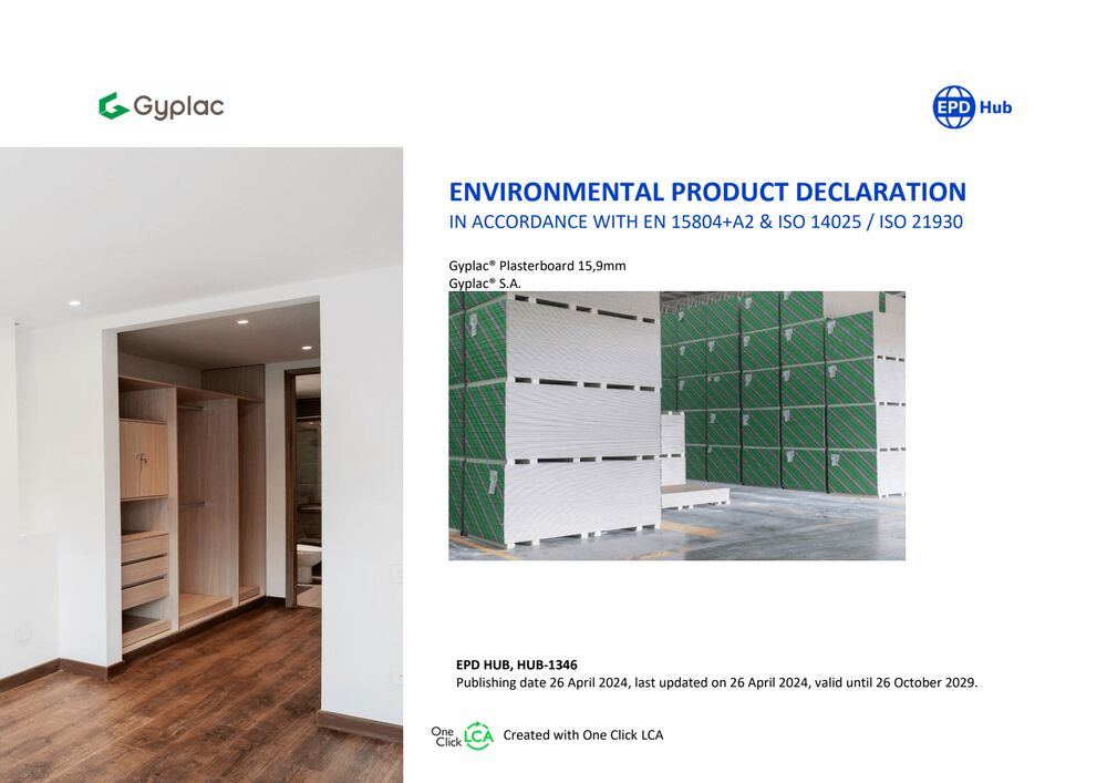 EPD Gyplac 15.9mm EN (ENVIRONMENTAL PRODUCT DECLARATION)