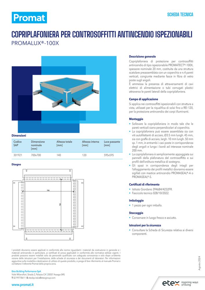 Scheda tecnica PROMALUX®