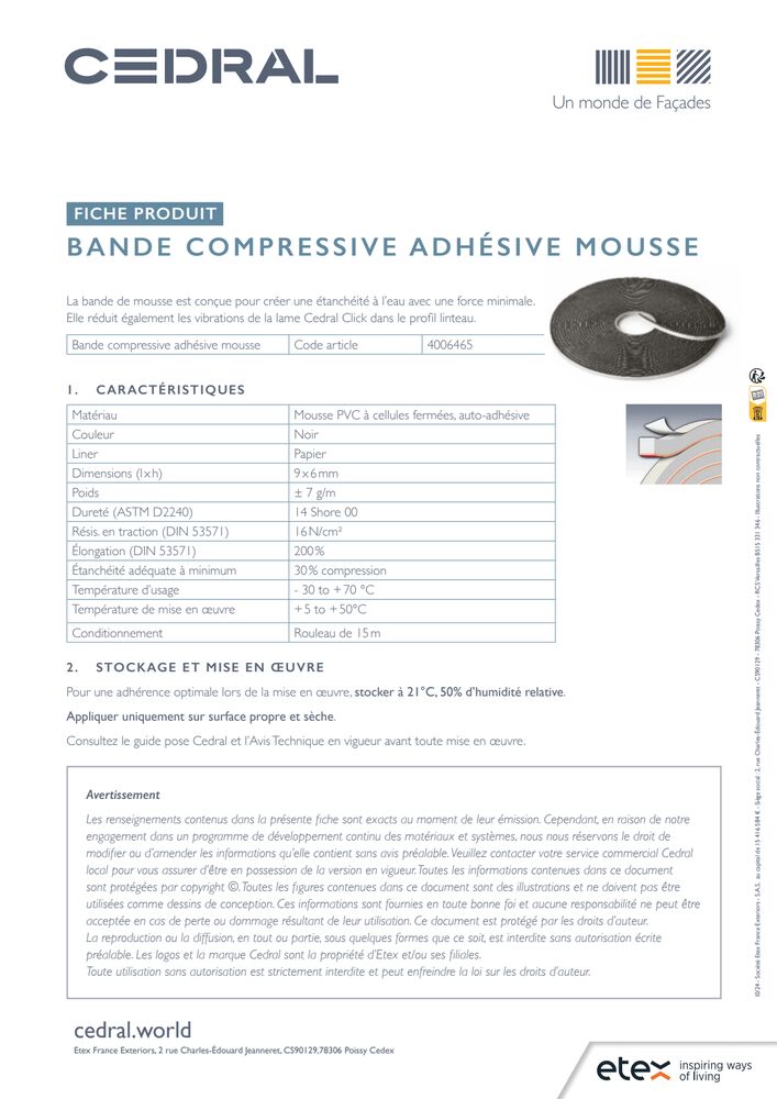 Fiche bande compressive