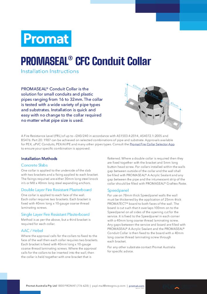 PROMASEAL CFC Conduit Collar