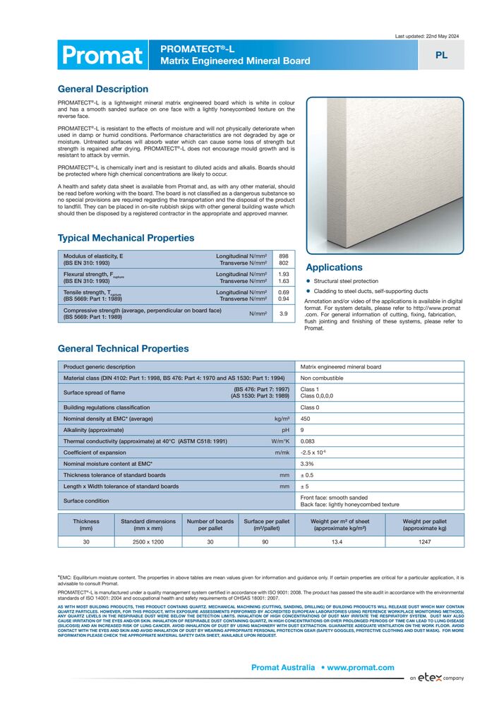 PROMATECT-L Product-Data