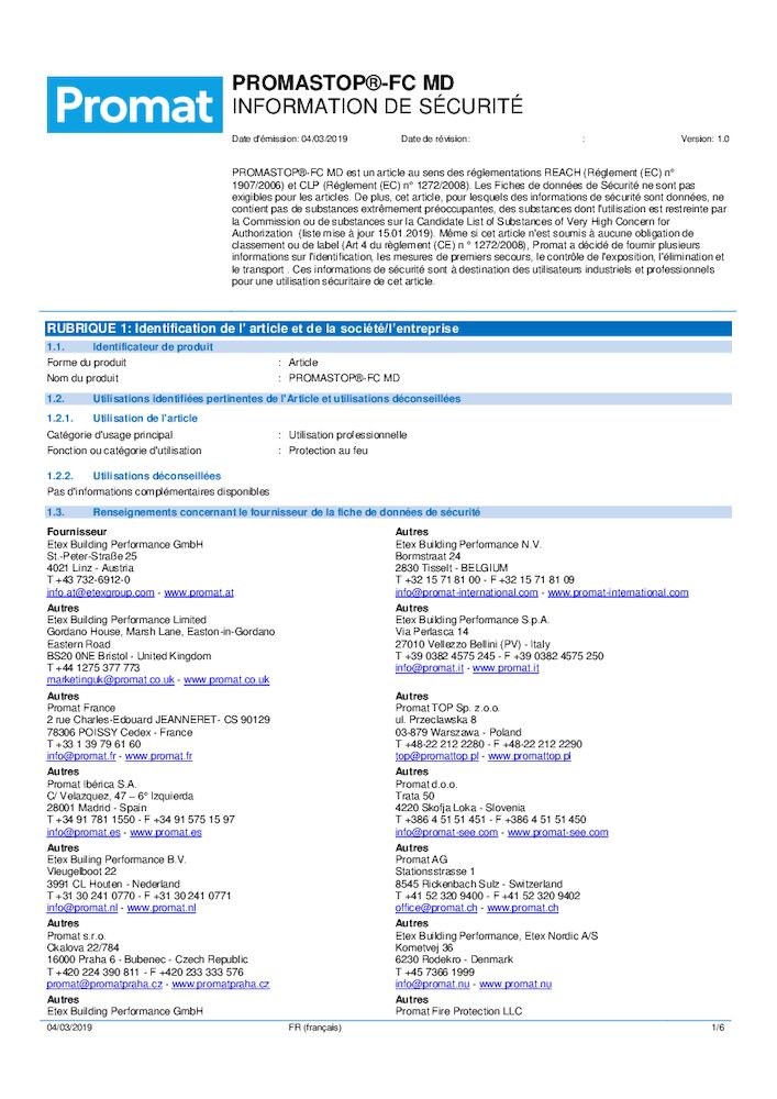 PROMASTOP®-FC MD