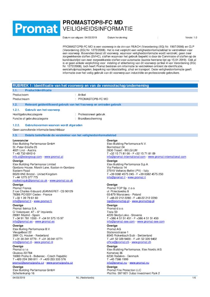 PROMASTOP®-FC MD