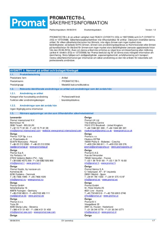 PROMATECT®-L